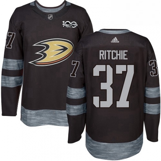 Mens Adidas Anaheim Ducks 37 Nick Ritchie Premier Black 1917 2017 100th Anniversary NHL Jersey Mens Adidas Anaheim Ducks 37 Nick Ritchie Premier Black 1917 2017 100th Anniversary NHL Jersey
