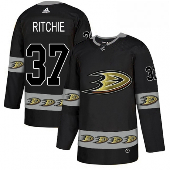 Mens Adidas Anaheim Ducks 37 Nick Ritchie Premier Black Team Logo Fashion NHL Jersey Mens Adidas Anaheim Ducks 37 Nick Ritchie Premier Black Team Logo Fashion NHL Jersey