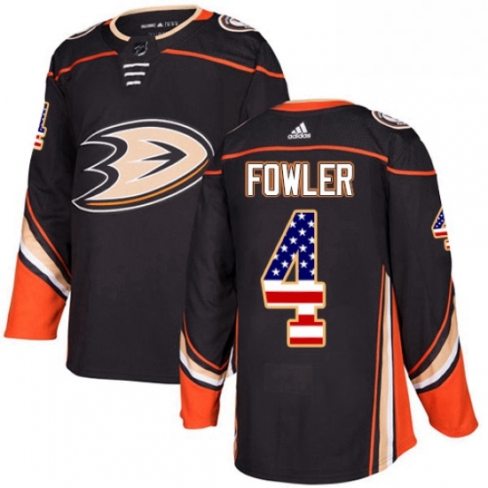 Mens Adidas Anaheim Ducks 4 Cam Fowler Authentic Black USA Flag Fashion NHL Jersey Mens Adidas Anaheim Ducks 4 Cam Fowler Authentic Black USA Flag Fashion NHL Jersey