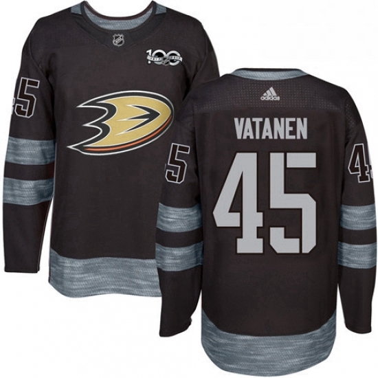 Mens Adidas Anaheim Ducks 45 Sami Vatanen Authentic Black 1917 2017 100th Anniversary NHL Jersey Mens Adidas Anaheim Ducks 45 Sami Vatanen Authentic Black 1917 2017 100th Anniversary NHL Jersey