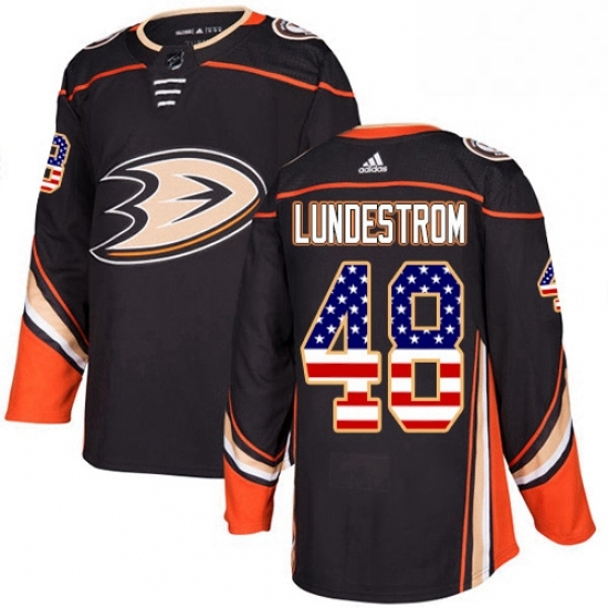 Mens Adidas Anaheim Ducks 48 Isac Lundestrom Authentic Black USA Flag Fashion NHL Jersey Mens Adidas Anaheim Ducks 48 Isac Lundestrom Authentic Black USA Flag Fashion NHL Jersey