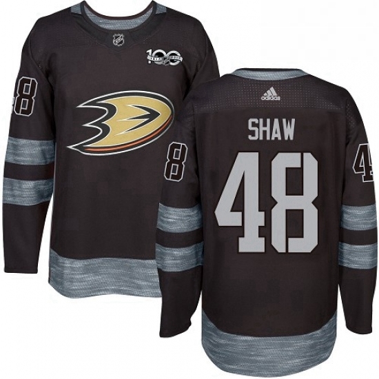 Mens Adidas Anaheim Ducks 48 Logan Shaw Authentic Black 1917 2017 100th Anniversary NHL Jersey Mens Adidas Anaheim Ducks 48 Logan Shaw Authentic Black 1917 2017 100th Anniversary NHL Jersey