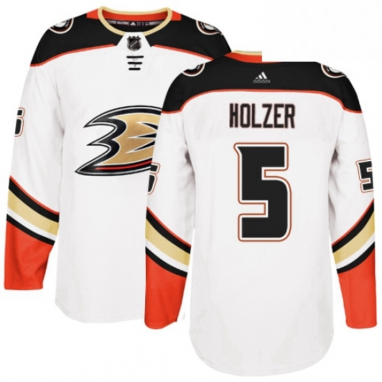 Mens Adidas Anaheim Ducks 5 Korbinian Holzer Authentic White Away NHL Jersey Mens Adidas Anaheim Ducks 5 Korbinian Holzer Authentic White Away NHL Jersey