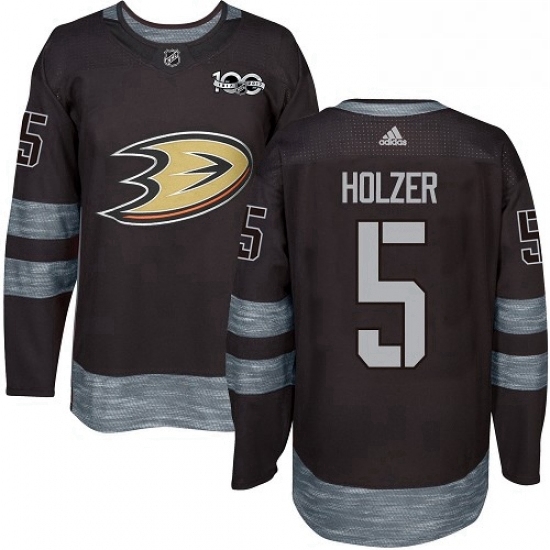 Mens Adidas Anaheim Ducks 5 Korbinian Holzer Premier Black 1917 2017 100th Anniversary NHL Jersey Mens Adidas Anaheim Ducks 5 Korbinian Holzer Premier Black 1917 2017 100th Anniversary NHL Jersey