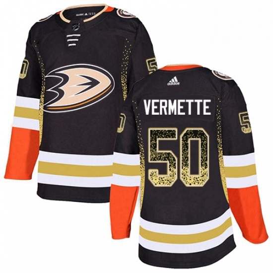 Mens Adidas Anaheim Ducks 50 Antoine Vermette Authentic Black Drift Fashion NHL Jersey Mens Adidas Anaheim Ducks 50 Antoine Vermette Authentic Black Drift Fashion NHL Jersey