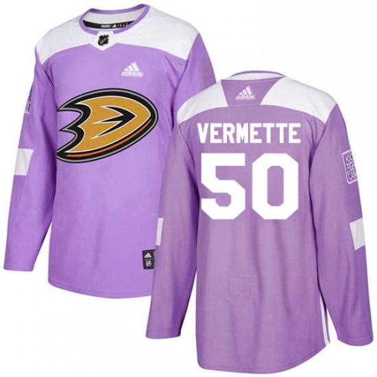 Mens Adidas Anaheim Ducks 50 Antoine Vermette Authentic Purple Fights Cancer Practice NHL Jersey Mens Adidas Anaheim Ducks 50 Antoine Vermette Authentic Purple Fights Cancer Practice NHL Jersey