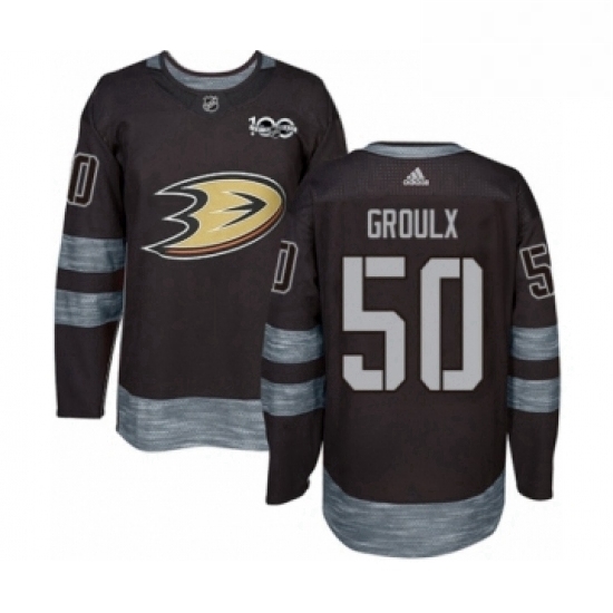 Mens Adidas Anaheim Ducks 50 Benoit Olivier Groulx Authentic Black 1917 2017 100th Anniversary NHL Jersey Mens Adidas Anaheim Ducks 50 Benoit Olivier Groulx Authentic Black 1917 2017 100th Anniversary NHL Jersey