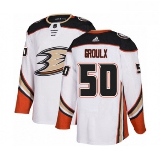 Mens Adidas Anaheim Ducks 50 Benoit Olivier Groulx Authentic White Away NHL Jersey Mens Adidas Anaheim Ducks 50 Benoit Olivier Groulx Authentic White Away NHL Jersey