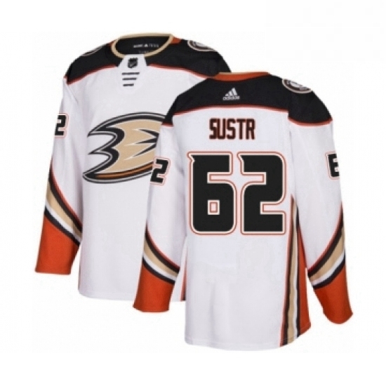 Mens Adidas Anaheim Ducks 62 Andrej Sustr Authentic White Away NHL Jersey Mens Adidas Anaheim Ducks 62 Andrej Sustr Authentic White Away NHL Jersey