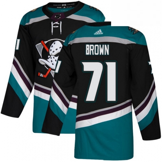 Mens Adidas Anaheim Ducks 71 JT Brown Authentic Black Teal Third NHL Jersey Mens Adidas Anaheim Ducks 71 JT Brown Authentic Black Teal Third NHL Jersey