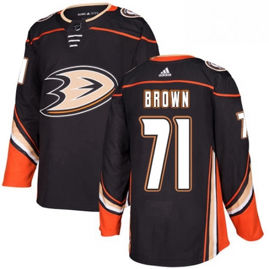 Mens Adidas Anaheim Ducks 71 JT Brown Premier Black Home NHL Jersey Mens Adidas Anaheim Ducks 71 JT Brown Premier Black Home NHL Jersey