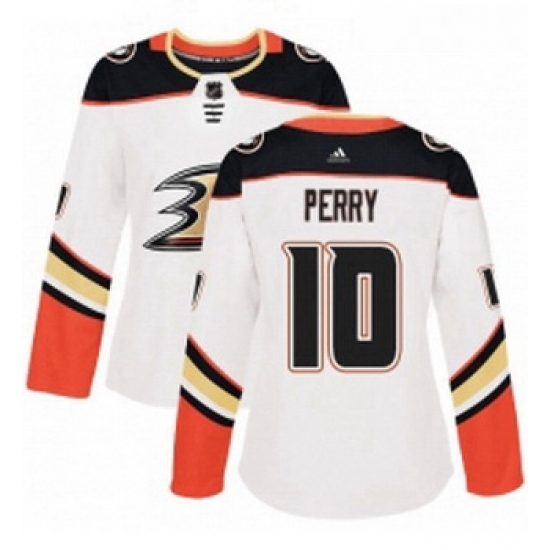 Womens Adidas Anaheim Ducks 10 Corey Perry Authentic White Away NHL Jersey Womens Adidas Anaheim Ducks 10 Corey Perry Authentic White Away NHL Jersey