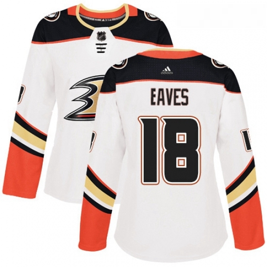 Womens Adidas Anaheim Ducks 18 Patrick Eaves Authentic White Away NHL Jersey Womens Adidas Anaheim Ducks 18 Patrick Eaves Authentic White Away NHL Jersey