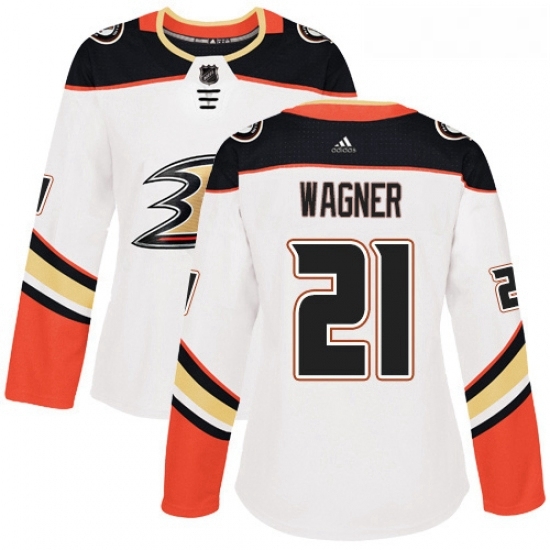 Womens Adidas Anaheim Ducks 21 Chris Wagner Authentic White Away NHL Jersey Womens Adidas Anaheim Ducks 21 Chris Wagner Authentic White Away NHL Jersey