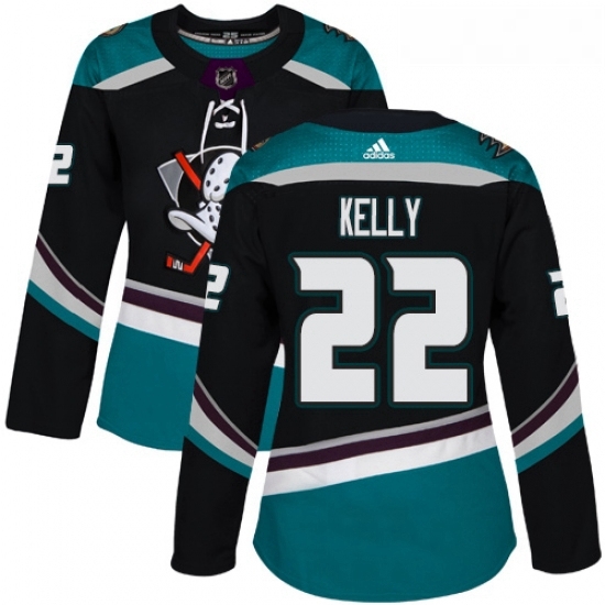 Womens Adidas Anaheim Ducks 22 Chris Kelly Authentic Black Teal Third NHL Jerse Womens Adidas Anaheim Ducks 22 Chris Kelly Authentic Black Teal Third NHL Jerse