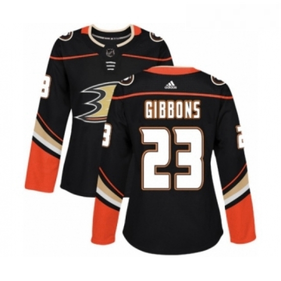 Womens Adidas Anaheim Ducks 23 Brian Gibbons Premier Black Home NHL Jersey Womens Adidas Anaheim Ducks 23 Brian Gibbons Premier Black Home NHL Jersey