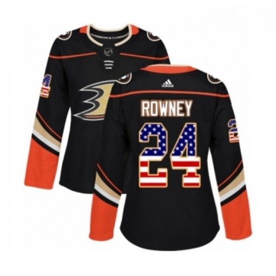 Womens Adidas Anaheim Ducks 24 Carter Rowney Authentic Black USA Flag Fashion NHL Jersey Womens Adidas Anaheim Ducks 24 Carter Rowney Authentic Black USA Flag Fashion NHL Jersey