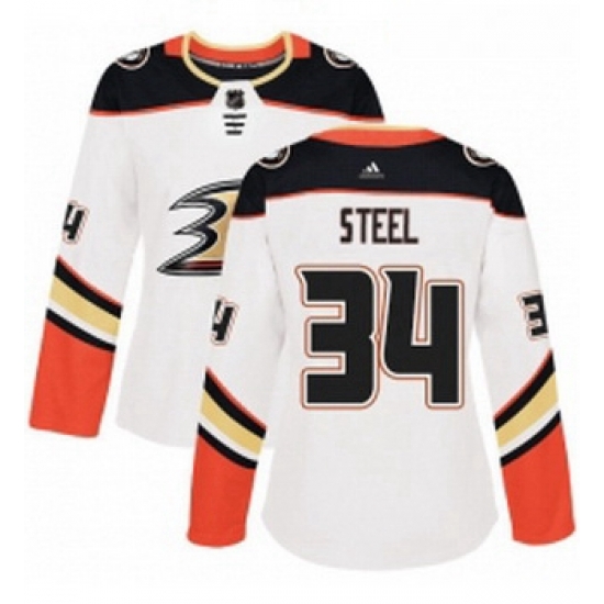 Womens Adidas Anaheim Ducks 34 Sam Steel Authentic White Away NHL Jersey Womens Adidas Anaheim Ducks 34 Sam Steel Authentic White Away NHL Jersey