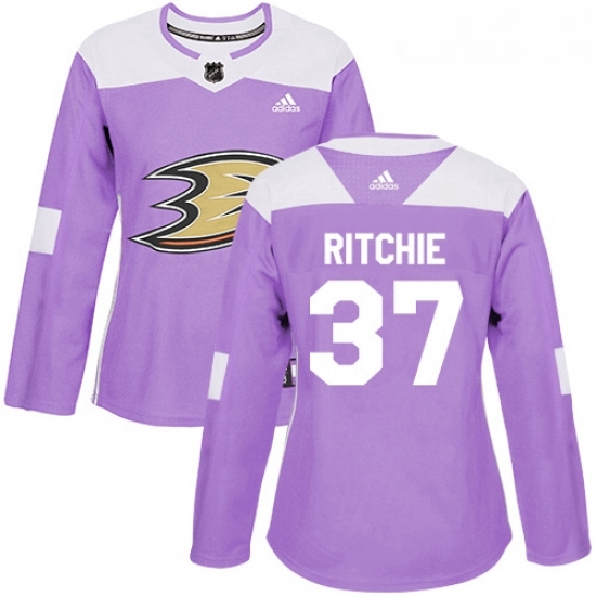 Womens Adidas Anaheim Ducks 37 Nick Ritchie Authentic Purple Fights Cancer Practice NHL Jersey Womens Adidas Anaheim Ducks 37 Nick Ritchie Authentic Purple Fights Cancer Practice NHL Jersey