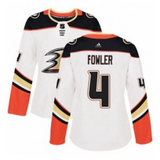 Womens Adidas Anaheim Ducks 4 Cam Fowler Authentic White Away NHL Jersey Womens Adidas Anaheim Ducks 4 Cam Fowler Authentic White Away NHL Jersey