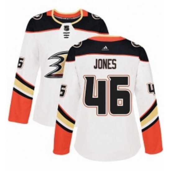 Womens Adidas Anaheim Ducks 46 Max Jones Authentic White Away NHL Jersey Womens Adidas Anaheim Ducks 46 Max Jones Authentic White Away NHL Jersey