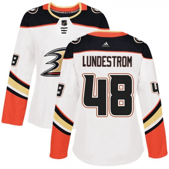 Womens Adidas Anaheim Ducks 48 Isac Lundestrom Authentic White Away NHL Jersey Womens Adidas Anaheim Ducks 48 Isac Lundestrom Authentic White Away NHL Jersey