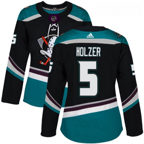 Womens Adidas Anaheim Ducks 5 Korbinian Holzer Authentic Black Teal Third NHL Jersey Womens Adidas Anaheim Ducks 5 Korbinian Holzer Authentic Black Teal Third NHL Jersey