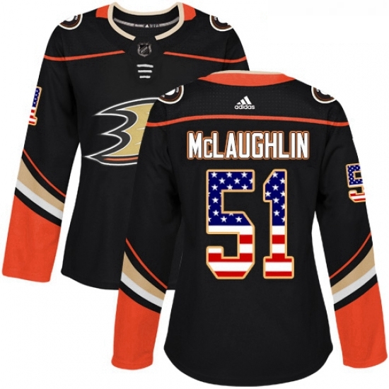 Womens Adidas Anaheim Ducks 51 Blake McLaughlin Authentic Black USA Flag Fashion NHL Jersey Womens Adidas Anaheim Ducks 51 Blake McLaughlin Authentic Black USA Flag Fashion NHL Jersey