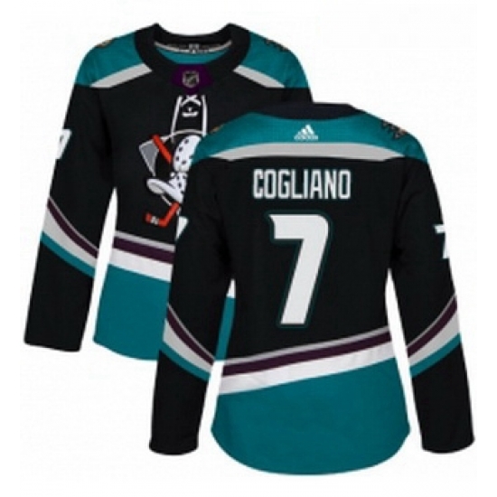 Womens Adidas Anaheim Ducks 7 Andrew Cogliano Authentic Black Teal Third NHL Jersey Womens Adidas Anaheim Ducks 7 Andrew Cogliano Authentic Black Teal Third NHL Jersey