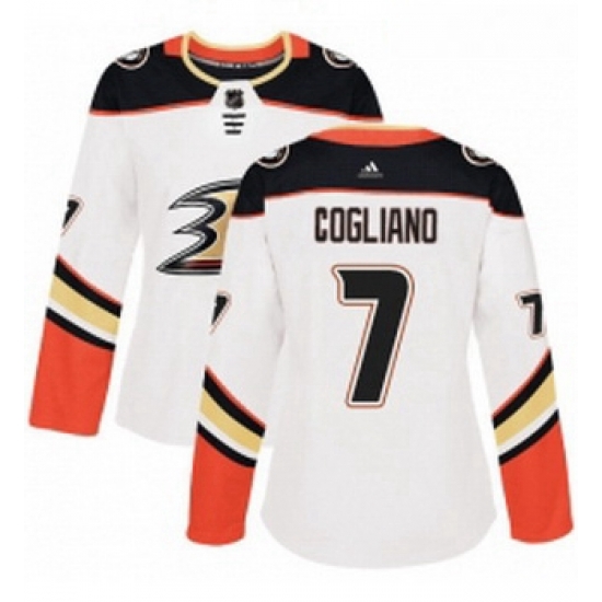 Womens Adidas Anaheim Ducks 7 Andrew Cogliano Authentic White Away NHL Jersey Womens Adidas Anaheim Ducks 7 Andrew Cogliano Authentic White Away NHL Jersey