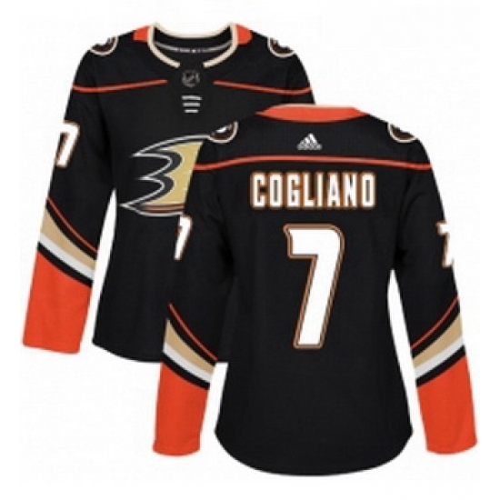 Womens Adidas Anaheim Ducks 7 Andrew Cogliano Premier Black Home NHL Jersey Womens Adidas Anaheim Ducks 7 Andrew Cogliano Premier Black Home NHL Jersey