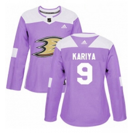 Womens Adidas Anaheim Ducks 9 Paul Kariya Authentic Purple Fights Cancer Practice NHL Jersey Womens Adidas Anaheim Ducks 9 Paul Kariya Authentic Purple Fights Cancer Practice NHL Jersey