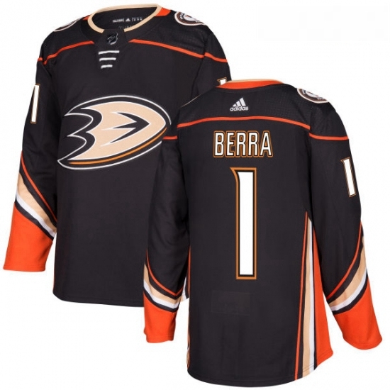 Youth Adidas Anaheim Ducks 1 Reto Berra Authentic Black Home NHL Jersey Youth Adidas Anaheim Ducks 1 Reto Berra Authentic Black Home NHL Jersey