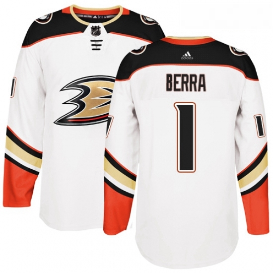 Youth Adidas Anaheim Ducks 1 Reto Berra Authentic White Away NHL Jersey Youth Adidas Anaheim Ducks 1 Reto Berra Authentic White Away NHL Jersey