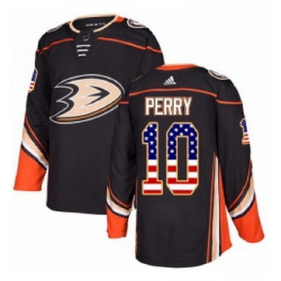 Youth Adidas Anaheim Ducks 10 Corey Perry Authentic Black USA Flag Fashion NHL Jersey Youth Adidas Anaheim Ducks 10 Corey Perry Authentic Black USA Flag Fashion NHL Jersey