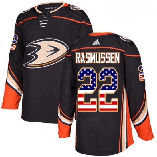 Youth Adidas Anaheim Ducks 22 Dennis Rasmussen Authentic Black USA Flag Fashion NHL Jersey Youth Adidas Anaheim Ducks 22 Dennis Rasmussen Authentic Black USA Flag Fashion NHL Jersey