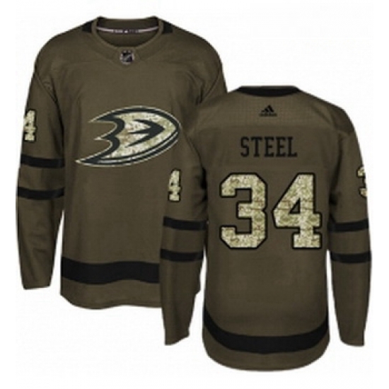 Youth Adidas Anaheim Ducks 34 Sam Steel Premier Green Salute to Service NHL Jersey Youth Adidas Anaheim Ducks 34 Sam Steel Premier Green Salute to Service NHL Jersey