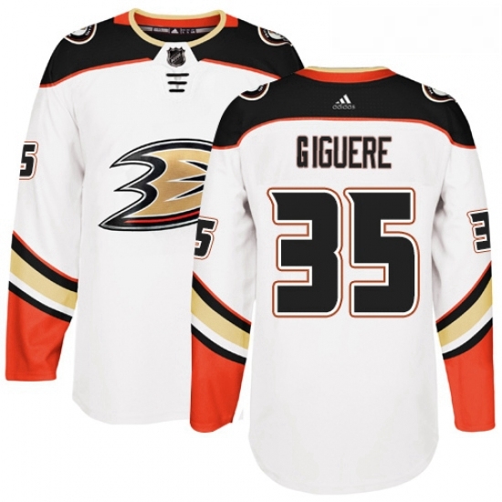 Youth Adidas Anaheim Ducks 35 Jean Sebastien Giguere Authentic White Away NHL Jersey Youth Adidas Anaheim Ducks 35 Jean Sebastien Giguere Authentic White Away NHL Jersey