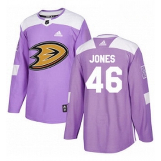 Youth Adidas Anaheim Ducks 46 Max Jones Authentic Purple Fights Cancer Practice NHL Jersey Youth Adidas Anaheim Ducks 46 Max Jones Authentic Purple Fights Cancer Practice NHL Jersey