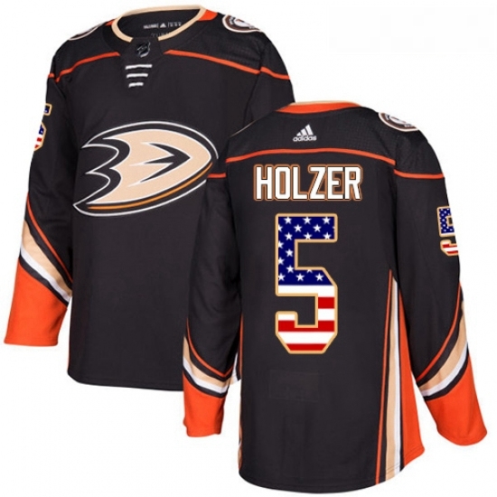 Youth Adidas Anaheim Ducks 5 Korbinian Holzer Authentic Black USA Flag Fashion NHL Jersey Youth Adidas Anaheim Ducks 5 Korbinian Holzer Authentic Black USA Flag Fashion NHL Jersey