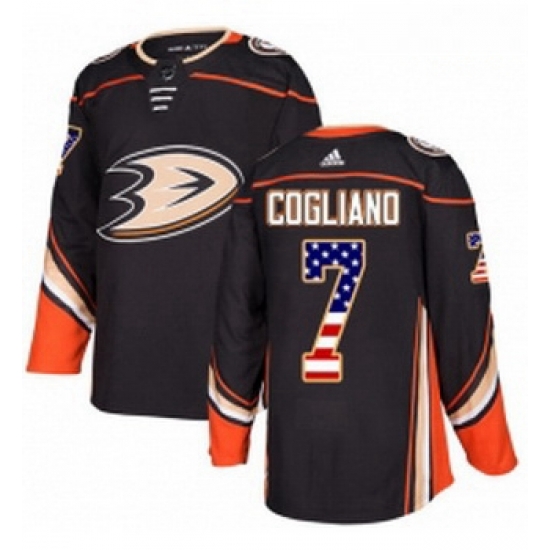 Youth Adidas Anaheim Ducks 7 Andrew Cogliano Authentic Black USA Flag Fashion NHL Jersey Youth Adidas Anaheim Ducks 7 Andrew Cogliano Authentic Black USA Flag Fashion NHL Jersey