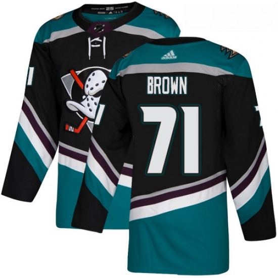 Youth Adidas Anaheim Ducks 71 JT Brown Authentic Black Teal Third NHL Jerse Youth Adidas Anaheim Ducks 71 JT Brown Authentic Black Teal Third NHL Jerse
