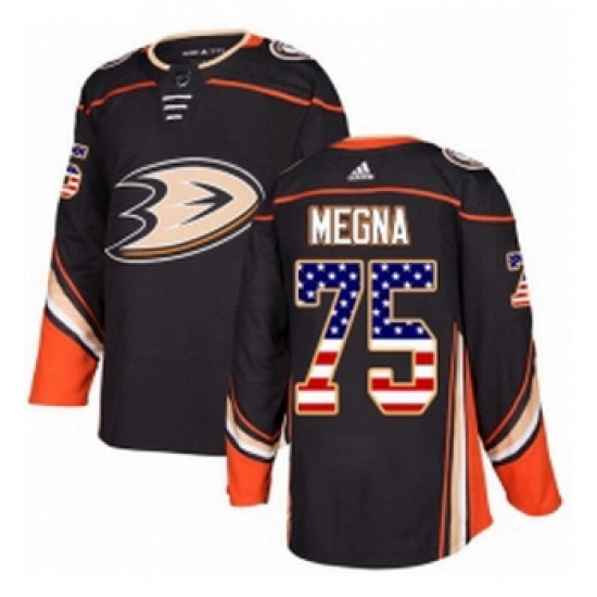 Youth Adidas Anaheim Ducks 75 Jaycob Megna Authentic Black USA Flag Fashion NHL Jersey Youth Adidas Anaheim Ducks 75 Jaycob Megna Authentic Black USA Flag Fashion NHL Jersey