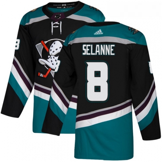 Youth Adidas Anaheim Ducks 8 Teemu Selanne Authentic Black Teal Third NHL Jersey Youth Adidas Anaheim Ducks 8 Teemu Selanne Authentic Black Teal Third NHL Jersey