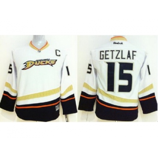 Youth Anaheim Ducks 15 Ryan Getzlaf White NHL Hockey Jersey Youth Anaheim Ducks 15 Ryan Getzlaf White NHL Hockey Jersey