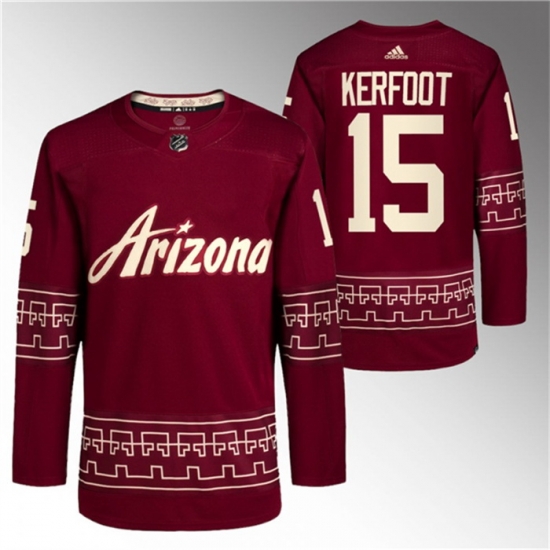 Men Arizona Coyotes 15 Alexander Kerfoot Garnet Alternate Pro Jersey Men Arizona Coyotes 15 Alexander Kerfoot Garnet Alternate Pro Jersey
