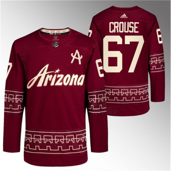 Men Arizona Coyotes 67 Lawson Crouse Garnet Alternate Pro Jersey Men Arizona Coyotes 67 Lawson Crouse Garnet Alternate Pro Jersey