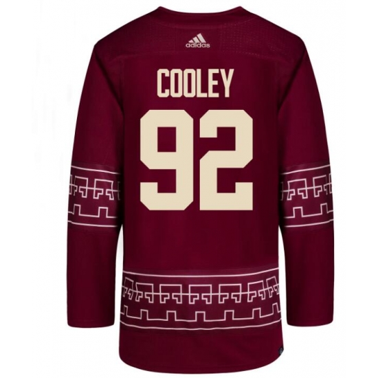 Men Arizona Coyotes #92 Logan Cooley Adidas Authentic Alternate Jersey red Men Arizona Coyotes #92 Logan Cooley Adidas Authentic Alternate Jersey red