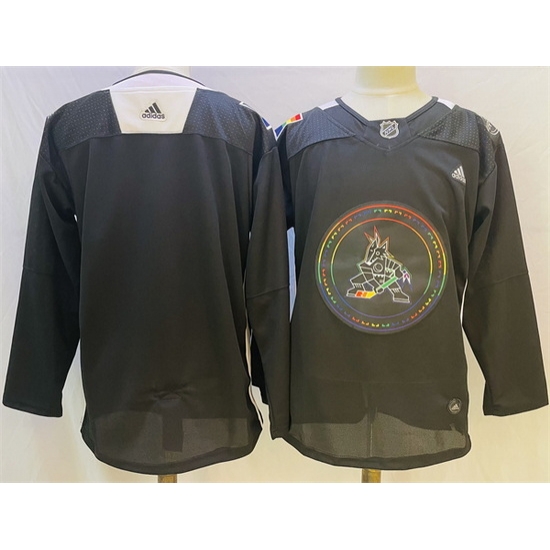 Men Arizona Coyotes Blank 2022 Black Pride Night Stitched Jersey Men Arizona Coyotes Blank 2022 Black Pride Night Stitched Jersey