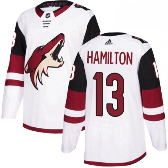 Mens Adidas Arizona Coyotes 13 Freddie Hamilton Authentic White Away NHL Jersey Mens Adidas Arizona Coyotes 13 Freddie Hamilton Authentic White Away NHL Jersey